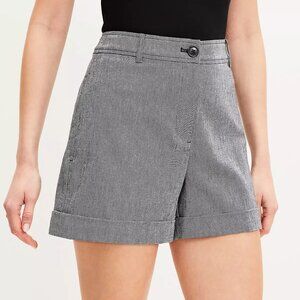 LOFT Cuffed Shorts in Cotton/Linen, Size 0, Like New